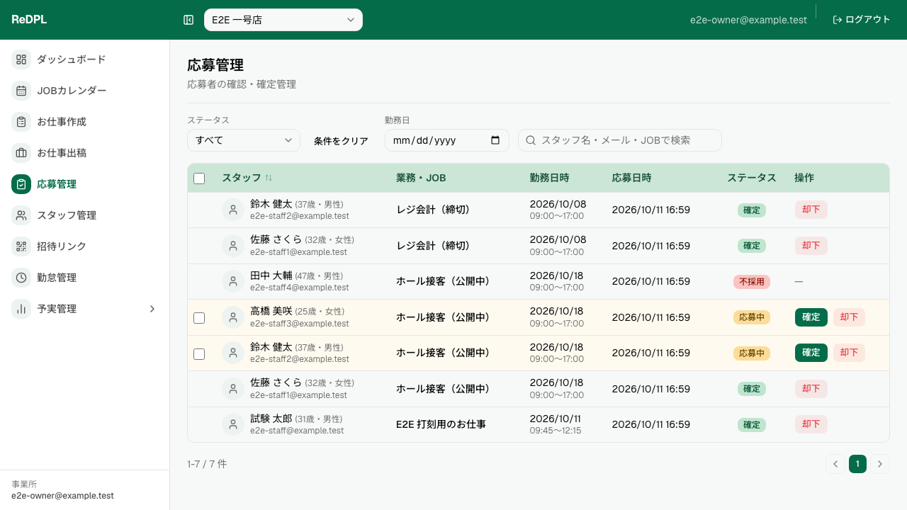 C-11 応募管理